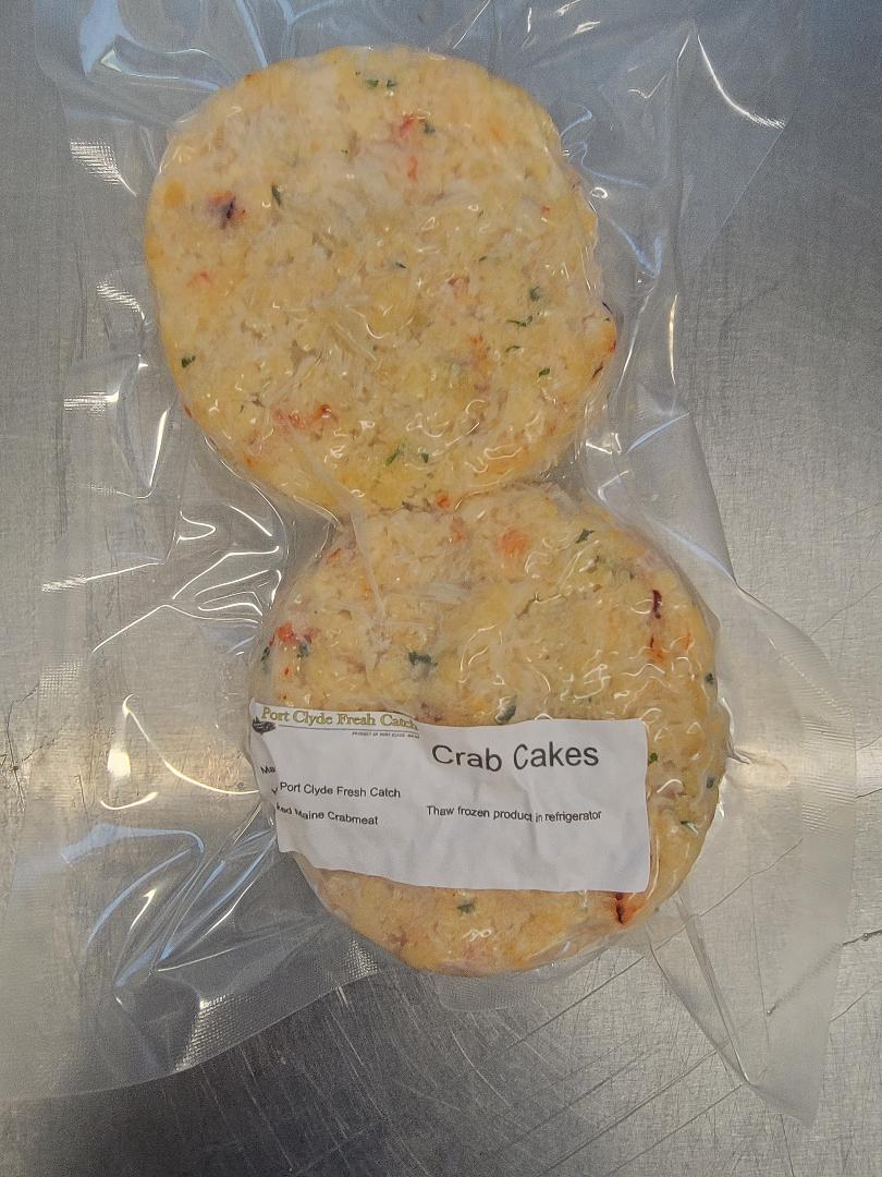 1 pkg Frozen Crab Cakes , 2 per pkg. 